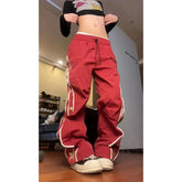 Y2k Wine Red Sweatpants